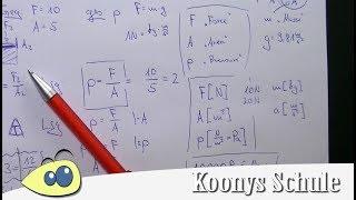 Alles zum Druck, Formeln, Pascal, Bar, Physik