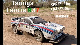 Tamiya Lancia 037 Rally RC  Super Sand Shakedown!