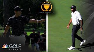 'What was that?!' — Scottie Scheffler, Tom Kim trade chirps at 2024 Presidents Cup | Golf Channel