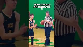 Bro got 2 techs in the first quarter #basketball #referee #sports