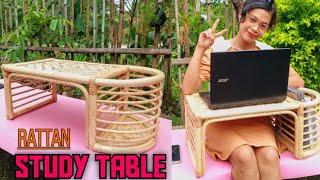 BED TABLE | STUDY DESK | LAPTOP TABLE DIY | Rattan table | Mr Jp Diy