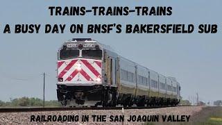 TRAINS-TRAINS-TRAINS! A Busy Day on BNSF's Bakersfield Sub