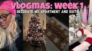 VLOGMAS: Week 1 | Christmas shopping + Decorating my Apartment and Suite + Monthly Reset 🫧