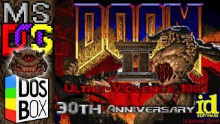 DOOM II: Hell on Earth MS-DOS longplay UV 100% - playing it like it was 30 years ago -recorded at 4K