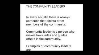 Community Leaders