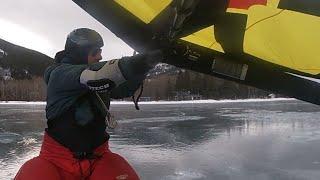 ICE WINGING -- WING POV VIDEO: CROWSNEST LAKE 2023