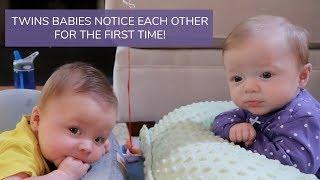 TWINS NOTICE EACH OTHER FOR THE FIRST TIME!