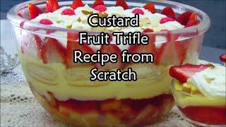 EASY Fruit Custard Trifle | Fruit Custard Trifle | How to make Custard Trifle  |    Dessert Recipe