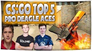 CS:GO - TOP 5 PRO DEAGLE ACES ft device, s1mple, Happy & More! (Insane Deagle Clips)