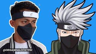 Origami Naruto - Kakashi Ninja Paper Mask & Headband Naruto - Naruto Cosplay