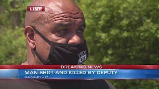 Pasquotank NAACP President Keith Rivers speaks after man killed by deputy in Elizabeth City