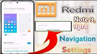 Redmi note 9 and note 9pro new navigation buttons settings | redmi display button & gesture options