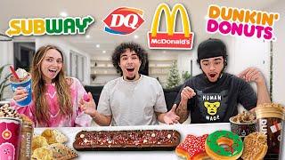 Trying NEW Christmas Fast Food Items With Jules & Saud!!