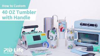 3 Easy Ways to Sublimate 40 OZ Travel Tumbler with Handle.Tumbler Heat Press & Sublimation Oven.