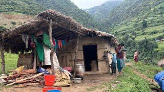 Rainy day in Nepal | Rainy day in mountain village | Village life of nepal | TheVillageNapal