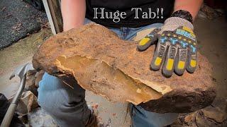 Flintknapping a HUGE Tab of Flint River Chert! (Part 1)