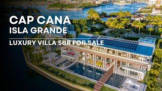 For Sale Luxury Waterfront Villa Akim with a private Dock at the Cap Cana, Dominican Republic