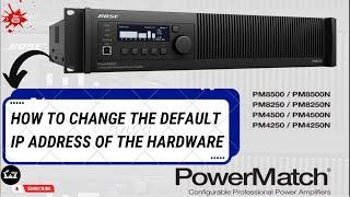 How to change the default IP address of the PowerMatch Amplifier from Bose #Bose #PowerMatchApm