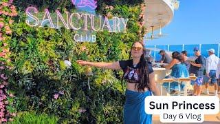 Early Sea Day on Sun Princess - MDR Breakfast, Champagne Wall, Sabatini's Italian | Day 6 Vlog