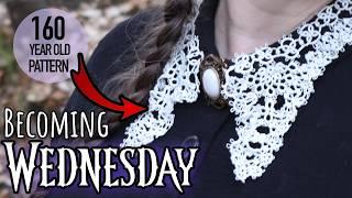 Tatting a Victorian Collar (& sewing a dress to hang it on) | Wednesday Addams Deep Dive