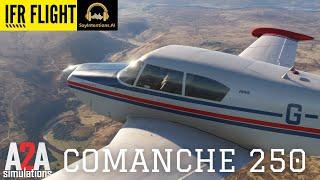 A2A Simulations Comanche 250 IFR from Glasgow to Inverness with AI ATC Microsoft Flight Simulator 4K