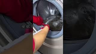 Cleaning the washing machine using a brush