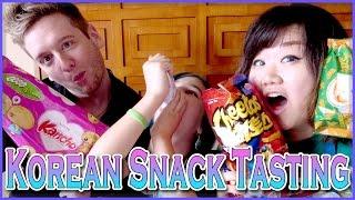 Korean Snack Tasting Challenge with RadioJH Audrey & Chad Alan!!