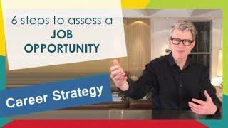 CAREER STRATEGY - 6 steps to assess a job opportunity