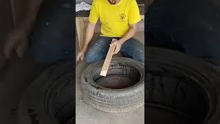 Wow! Make a chair from discarded tires