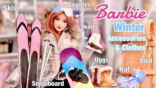 Realistic Barbie Doll Winter Accessories & Clothes! My Favorite Miniatures + Where I Got Them