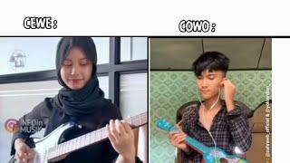 Perbedaan cewek vs cowok ketika maen gitar