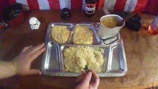 My Patriot Supply 72 hour kit. potato soup, chicken and rice, oatmeal.