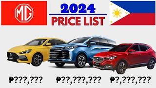 MG CARS PRICE LIST PHILIPPINES 2024