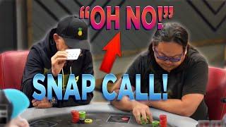 Snap Calls Goes Terribly Wrong For This Aggressive Poker Player!