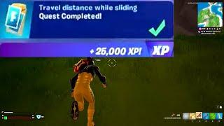 Travel distance while sliding Fortnite Chapter 2 Remix