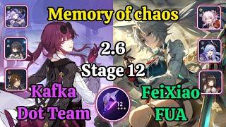 E0S0 Kafka Dot Team & E0S0 FeiXiao FUA Memory of chaos stage 12 Clear / HSR