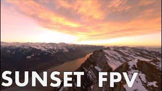 Mountain Sunset 4K | Cinematic FPV Drone Switzerland