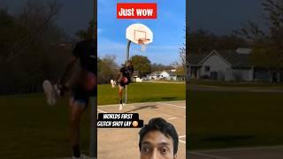 WORLDS FIRST GLITCH SHOT LAYmakes gardens #basketball @gunnarbennetto #shorts #nba