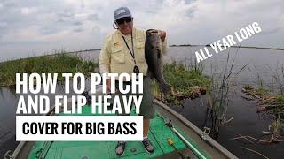 How to pitch and flip heavy cover for Big Bass