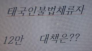 태국불법체류자12만대책이필요하다?