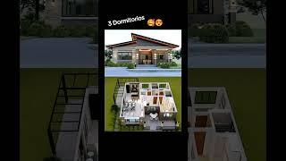Planos de casa de 3 dormitorios. #casa