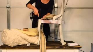 How to apply jute webbing. Upholstery tutorial.