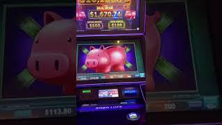 WE GOT A BIG PIG! UNBELIEVABLE Spin On Piggy Bankin' #piggybankin #slotbonus #Gamble #money