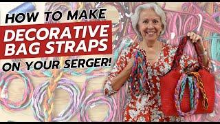 How To Make Decorative Braided Bag Straps On A Serger!