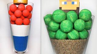 Very Relaxing ASMR 239 Satisfying MineCraft Kinetic Sand