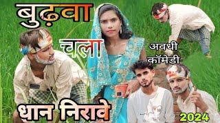 बुढ़वा चला धान  निरावे अवधी कॉमेडी ||Arvind_jaunpuriya #Video Comedy 2024