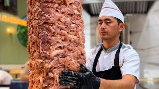 How to Make Doner Kebab - Uzbeks Prepares Doner Kebab With Amazing Skills. Uzbek Cuisine