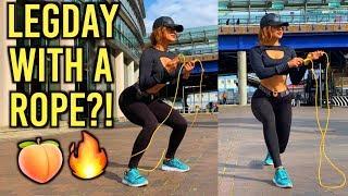 Teaching her 2 of my TOUGHEST Jump Rope Moves..watch her reaction! | Lunge Skip Tutorial | Vlog 054