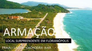 Praia da Armação em Florianópolis: Praia, Ilha, cachoeira e a Lagoa do Peri