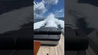 Cruising on this Pershing 64 powered by MTU M94’s with 1623hp each  For sale by OffTheHook Yachts!